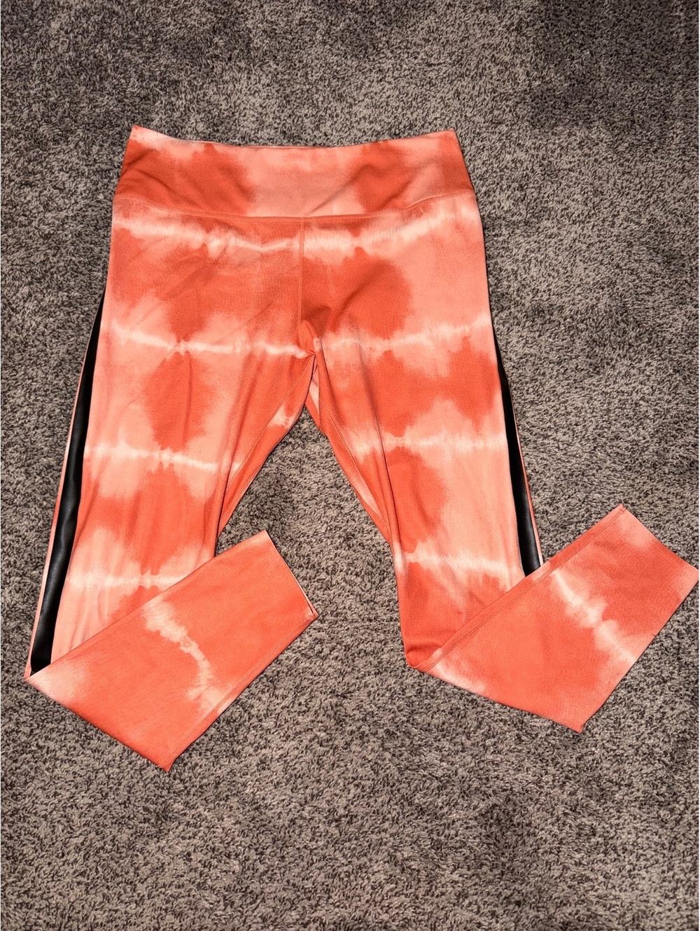 Nike Dri-FIT Women's Tie-Dye Leggings with Black Side Stripe, Size Large 0014